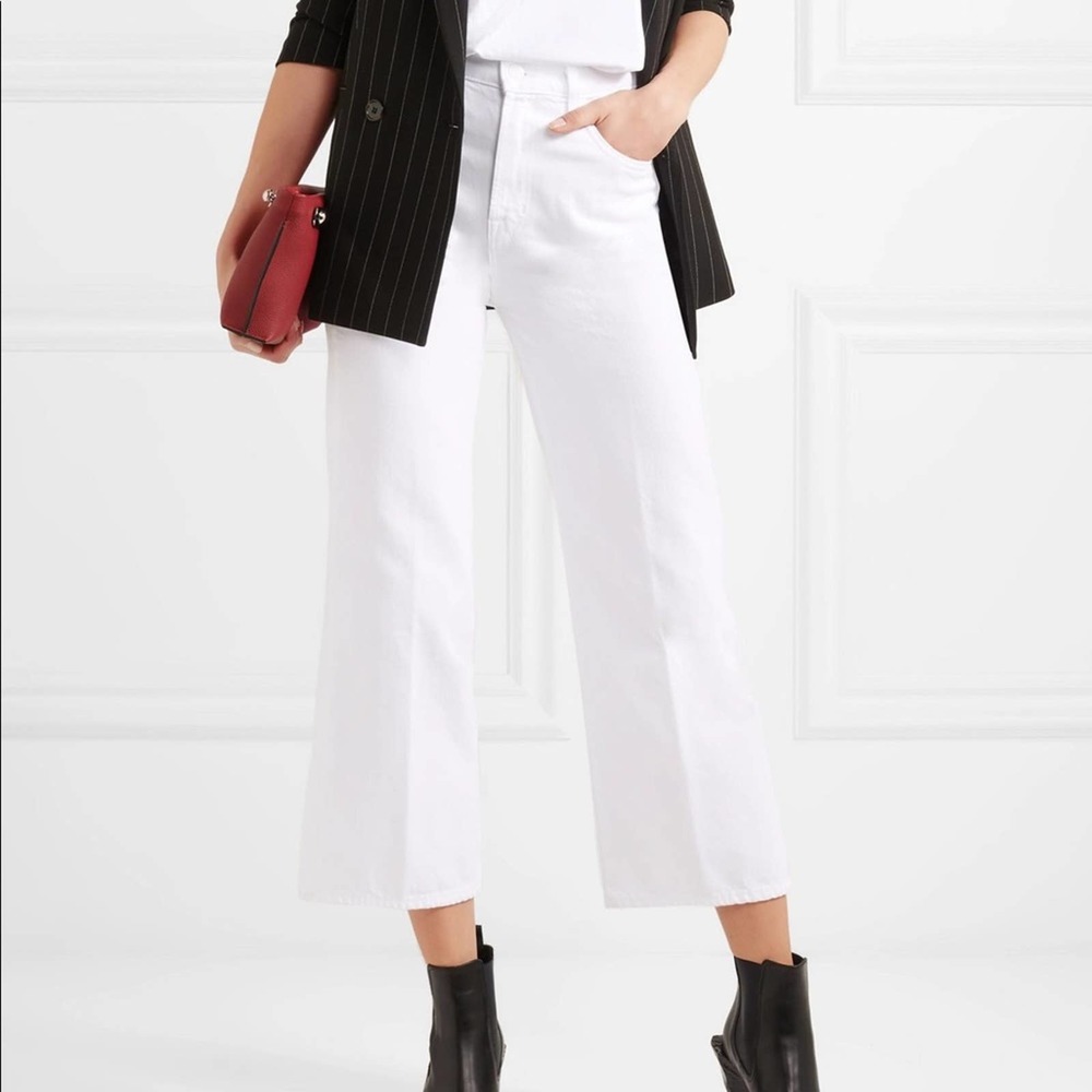 J Brand High Rise Wide Leg Crop Jean